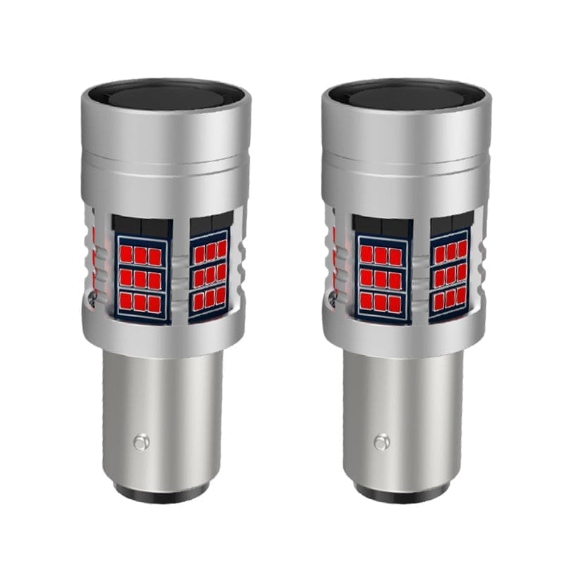1157 Red Brake light, Turn Signal LED W/ Built in Resistors No Hyperflash (PAIR)