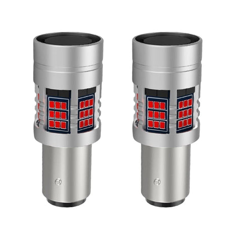 1157 Red Brake light, Turn Signal LED W/ Built in Resistors No Hyperflash (PAIR)