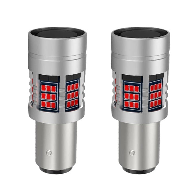 1157 Red Brake light, Turn Signal LED W/ Built in Resistors No Hyperflash (PAIR)