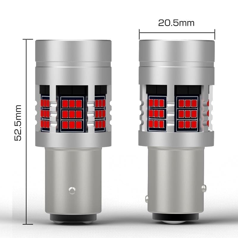 1157 Red Brake light, Turn Signal LED W/ Built in Resistors No Hyperflash (PAIR)