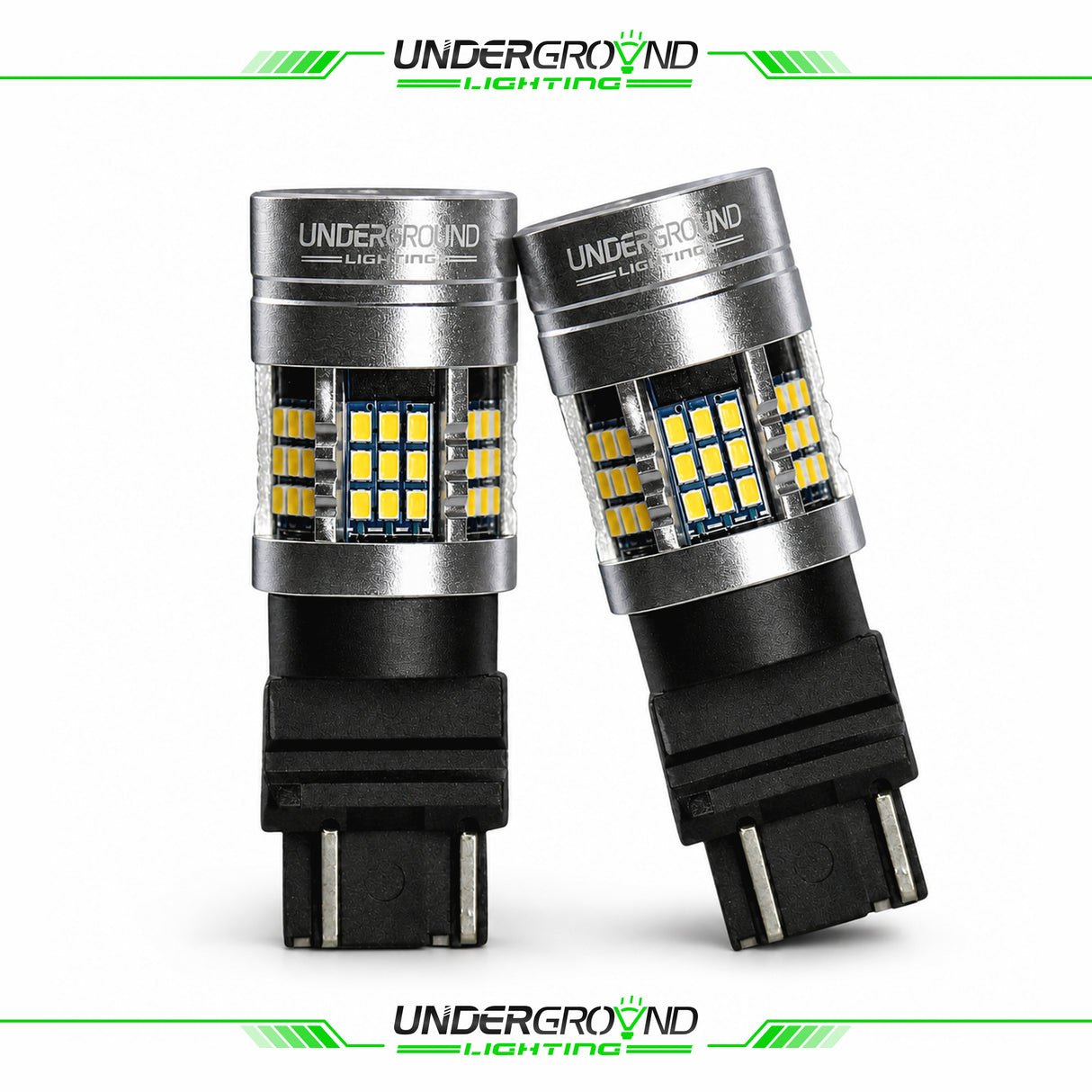 LED Rear Turn Signal Replacement Bulbs for 3X Rear Visibility| 4257 Amber on white background