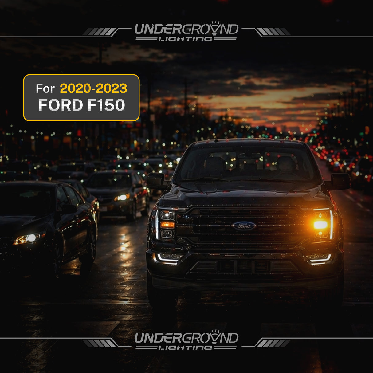 2020–2023 Ford F-150 LED Front Turn Signal Replacement Bulbs | 4257 Amber, Built-in Resistor, No Hyperflash | 300% Brighter 1200LM (PAIR)