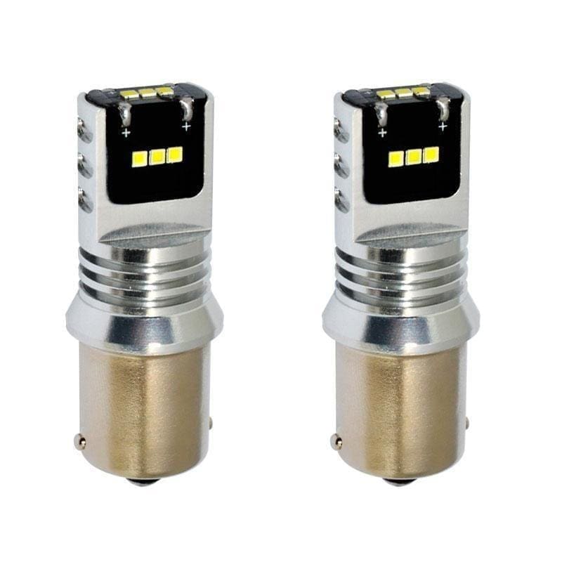 1156 White Led 1800LM CSP Chips for cars, trucks, Turn signal, Brake, Reverse, DRL (2 Pieces)