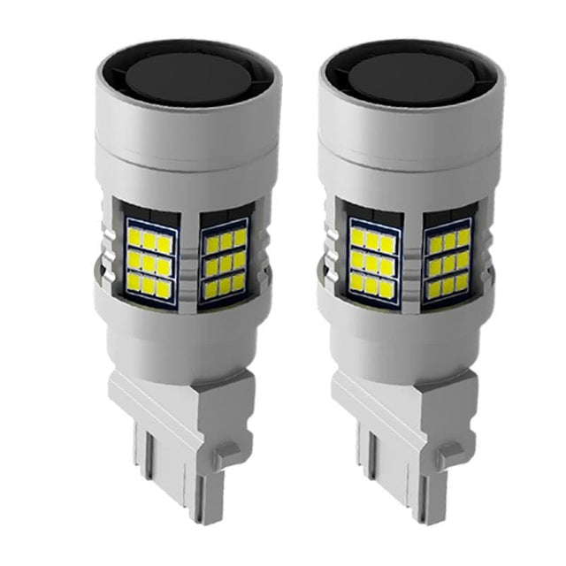 4257 WT21 White LED Reverse Backup Canbus Bulbs W/ Built in Resistors No Error Codes (PAIR)
