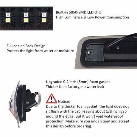 Black LED 3rd Brake Lights for Ford 2009-2014 F150 Models