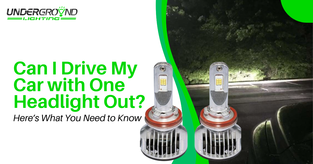 Can I drive my car with one headlight out?