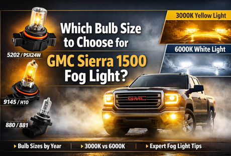 GMC Sierra 1500 Fog Light Bulb Size Guide (1999–2024): Exact Fitment, Upgrades & Facts