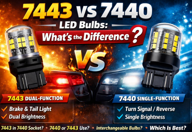 7443 vs. 7440 LED Bulbs: What's the Difference?