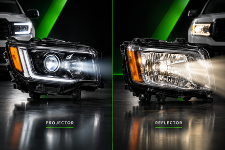 What is a projector headlight vs. reflector headlight?