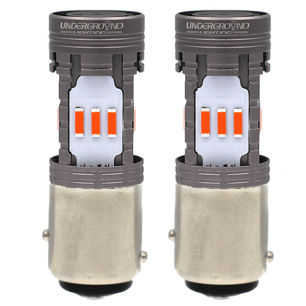 1157 Red Brake Light Bulb and Turn Signal LED W/ Built in Resistors No Hyperflash (PAIR)