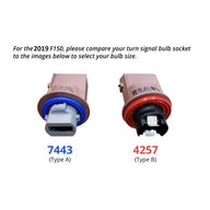 2019 Ford F150 LED Front Turn Signal Bulbs W/ Built in Resistor No hyperflash (PAIR) - LEDS