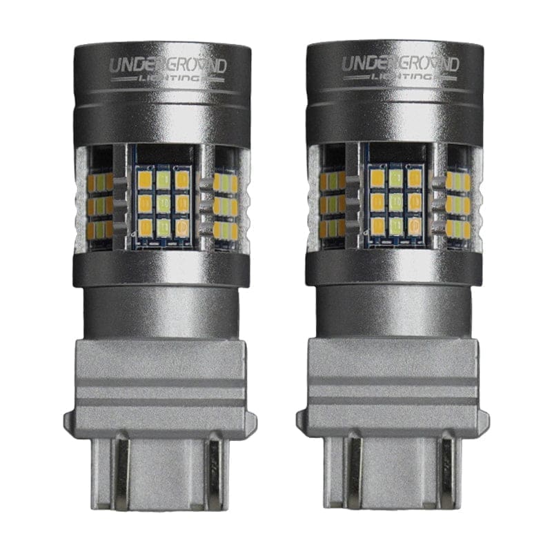 3157 Switchback LED Bulbs | White/Amber Turn Signals w/ Resistors ...