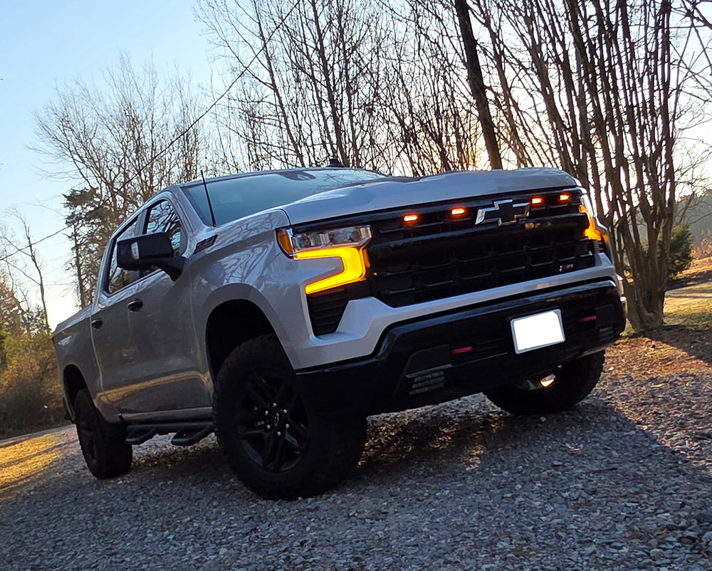 Universal LED Front Grill Lights – Amber or White LED Pods