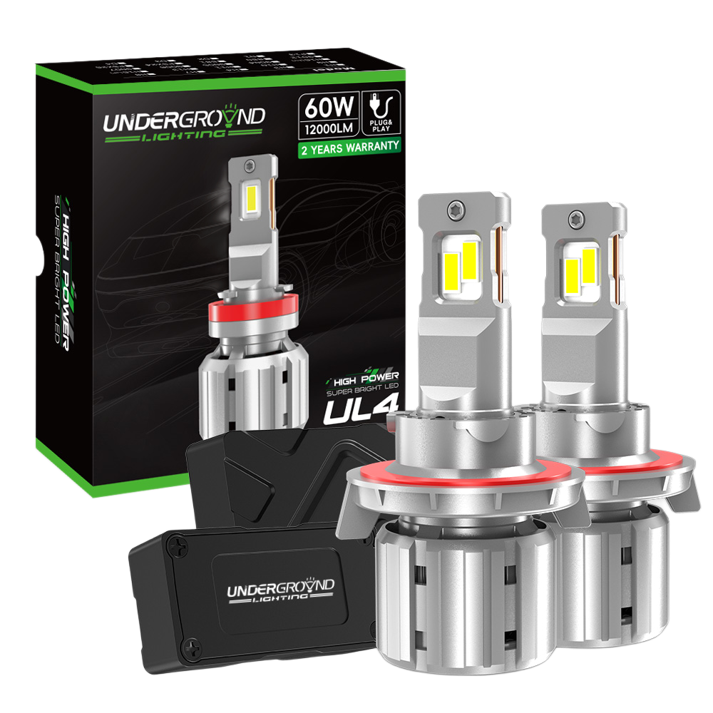 H13 LED Headlight Kit, 60W 1200LM Plug and Play (PAIR)