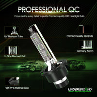 D4s Xenon HID Headlight Bulbs, 5000K Extreme White 200%+ Brighter (PAIR)