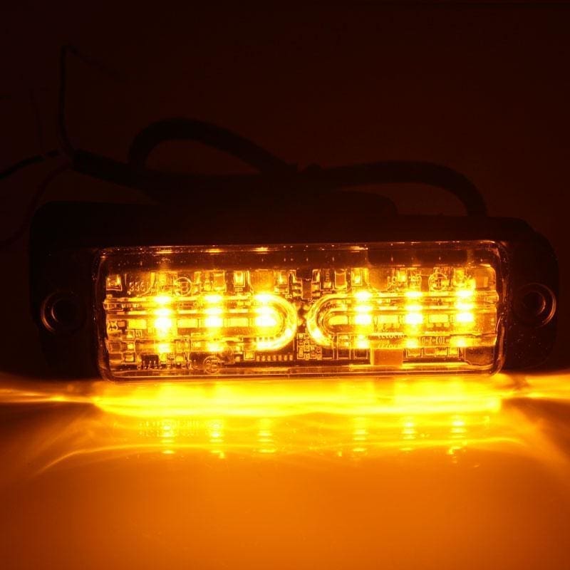 Dual Color Surface Mount Flasher Light - 12 LEDs Strobes Underground Lighting 
