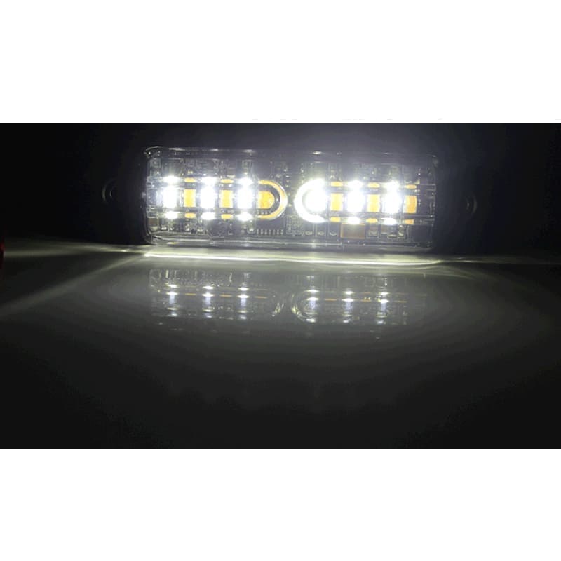 Dual Color Surface Mount Strobe Light - 12 LEDs White