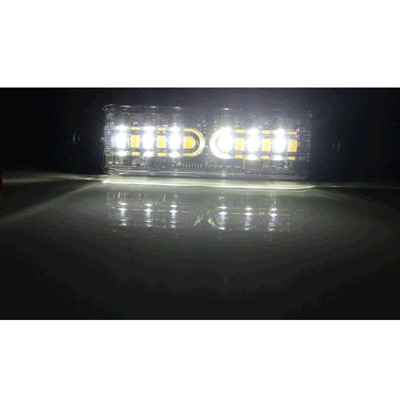 Dual Color Surface Mount Flasher Light - 12 LEDs Strobes Underground Lighting White 1 