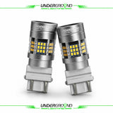 1997–2014 Ford F-150 / F-250 / F-350 LED Front Turn Signal Replacement  Bulbs For 3X Front Visibility | 3157 Amber, Built-in Resistor, No Hyperflash | 300% Brighter 1200LM (PAIR)