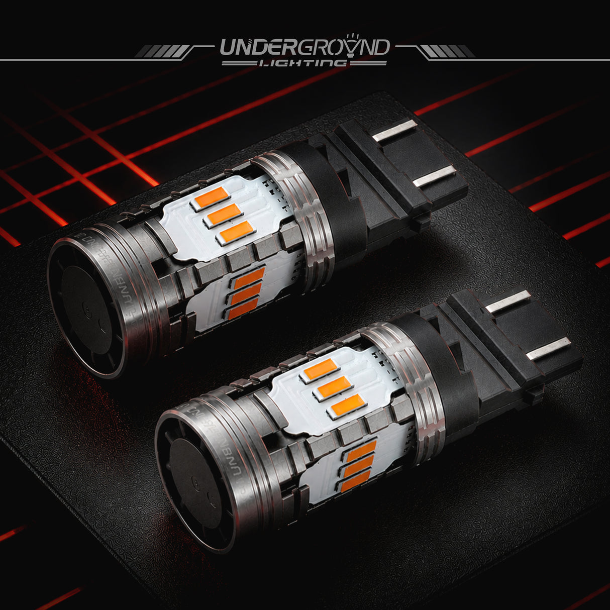1997–2020 Ford F-150 / F-250 / F-350 LED Rear Turn Signal & Brake Replacement Bulbs for 3X Rear Visibility | 300% Brighter 1600LM (PAIR) | 3157 Red, Built-in Resistor, No Hyperflash