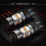1997–2020 Ford F-150 / F-250 / F-350 LED Rear Turn Signal & Brake Replacement Bulbs for 3X Rear Visibility | 300% Brighter 1600LM (PAIR) | 3157 Red, Built-in Resistor, No Hyperflash
