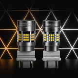 1997–2014 Ford F-150 / F-250 / F-350 LED Front Turn Signal Replacement  Bulbs For 3X Front Visibility | 3157 Amber, Built-in Resistor, No Hyperflash | 300% Brighter 1200LM (PAIR)