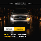 1997–2014 Ford F-150 / F-250 / F-350 LED Front Turn Signal Replacement  Bulbs For 3X Front Visibility | 3157 Amber, Built-in Resistor, No Hyperflash | 300% Brighter 1200LM (PAIR)