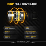 2020–2023 Ford F-150 LED Front Turn Signal Replacement Bulbs | 4257 Amber, Built-in Resistor, No Hyperflash | 300% Brighter 1200LM (PAIR)