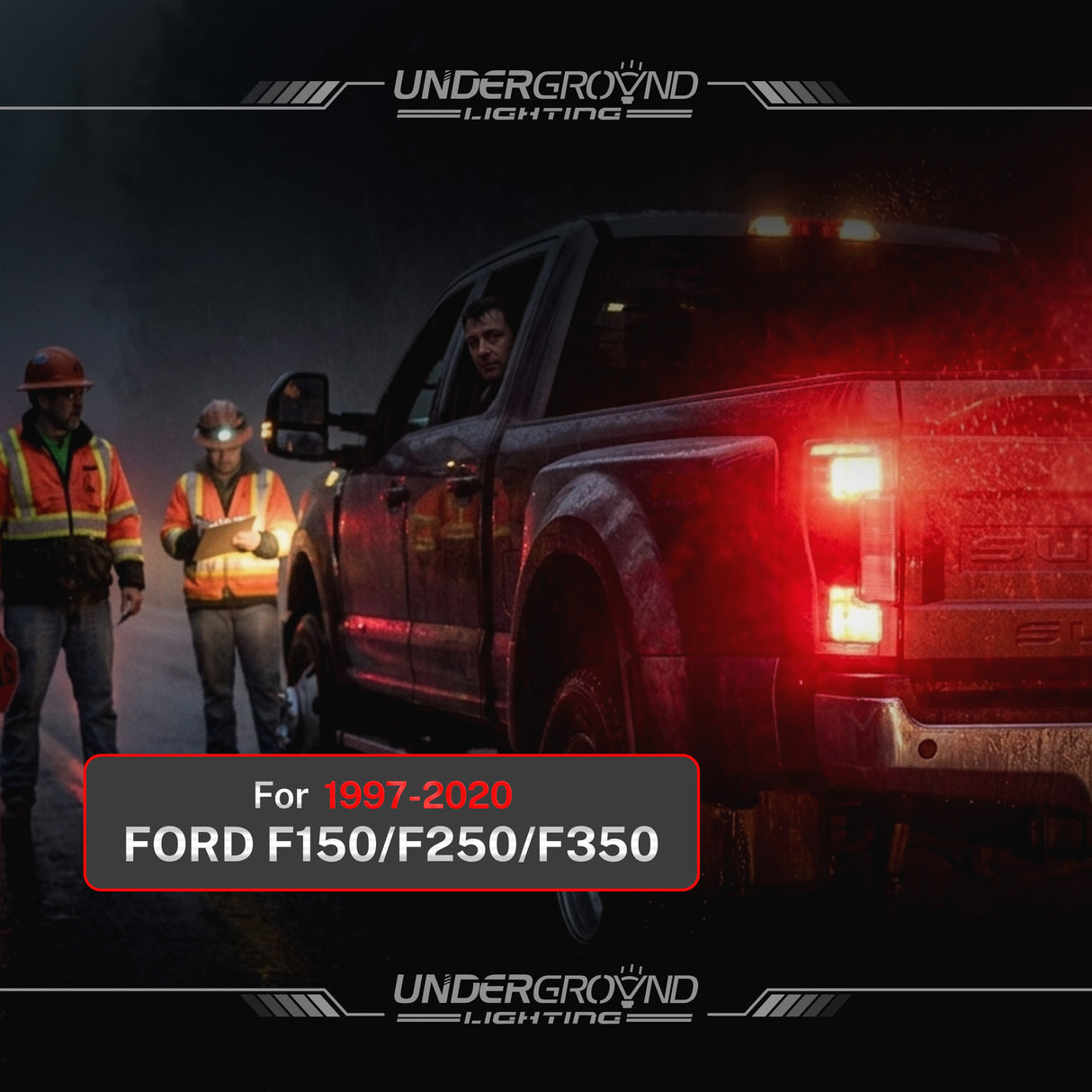 1997–2020 Ford F-150 / F-250 / F-350 LED Rear Turn Signal & Brake Replacement Bulbs for 3X Rear Visibility | 300% Brighter 1600LM (PAIR) | 3157 Red, Built-in Resistor, No Hyperflash