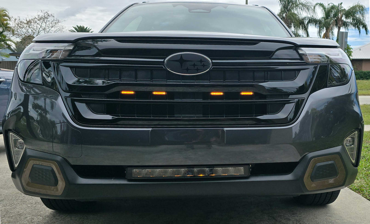 Universal LED Front Grille Lights for Trucks – Amber or White, Easy Install

