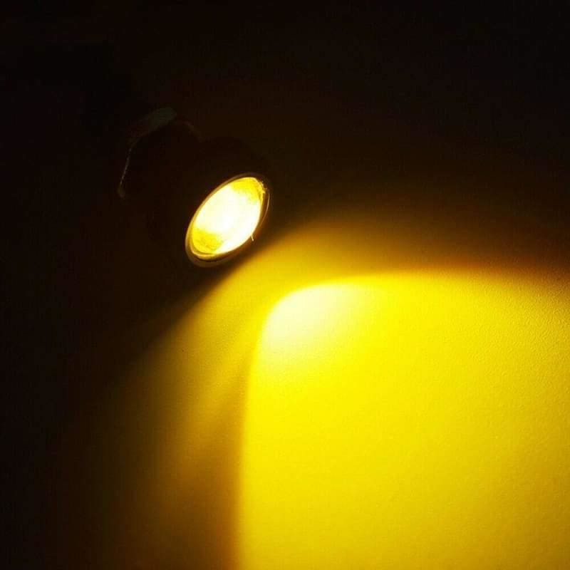 10W Universal LED Puddle Lights - 18mm (Pair) LEDS Underground Lighting Yellow 