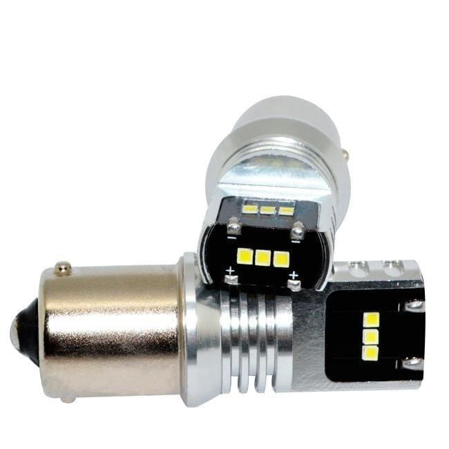 1156 White Led 1800LM CSP Chips for cars, trucks, Turn signal, Brake, Reverse, DRL (2 Pieces)