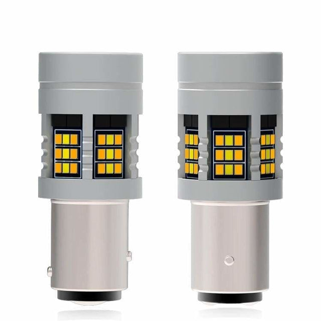 1157 Switchback W/ Built in Resistors Dual Color LED Turn Signal Light Bulbs White/Amber No hyperflash (PAIR)