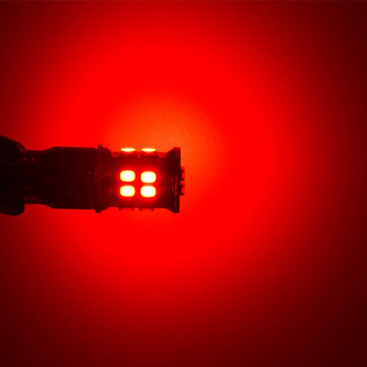 360-degree Error Free 13-SMD-5050 T10 921 W5W LED Bulbs w/ Built-in Load Resistors (2 Pieces) red