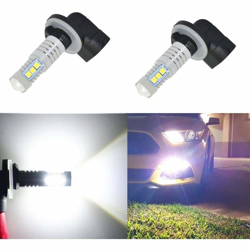 881 LED Fog Light Bulbs, 2000LM CSP Chips for Cars and Trucks DRL (PAIR) 6000K White