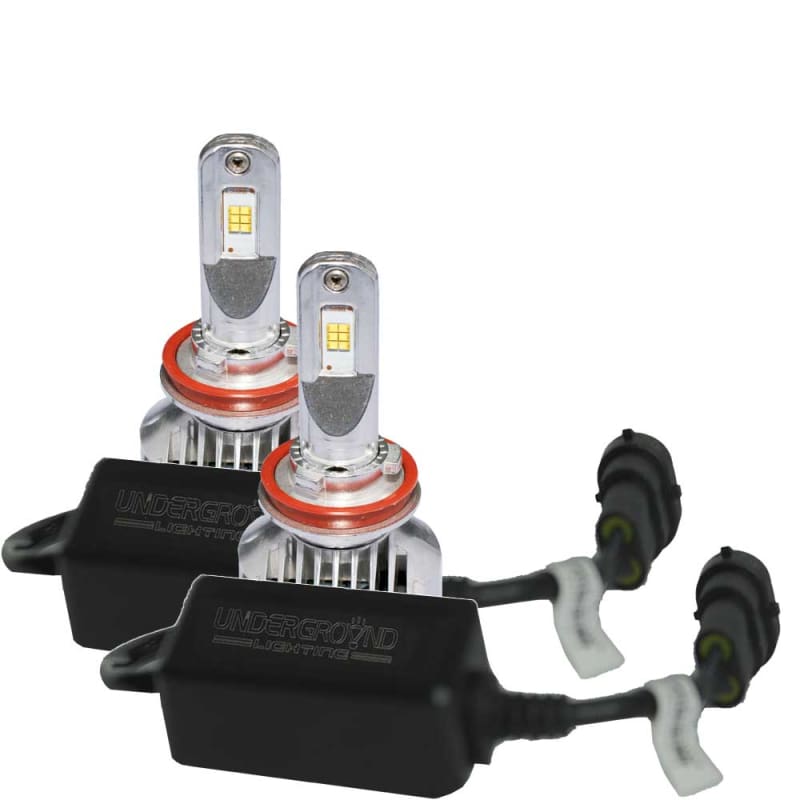 H11 Canbus LED Headlight Bulbs DRL Kit 60W 10000LM (PAIR) - 6000K White - LEDS