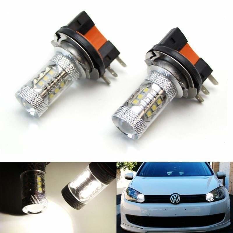 H15 White Led 30W Cree Chips for High beam/Day Time Running (2 Pieces)