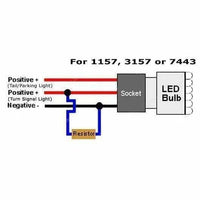 LED Load Resistors 50W 6 Ohm for LED Turn Signal Lights (Fix Hyper Flash, Warning Canceler) (2 Pieces)