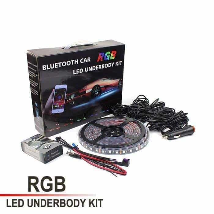 Multicolor RGB LED Vehicle Underglow Kit - Bluetooth Controlled