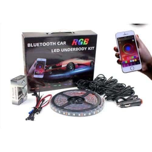Multicolor RGB LED Vehicle Underglow Kit - Bluetooth Controlled