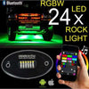 Multicolor RGBW Rock Lights with Bluetooth Phone Control Trucks Underground Lighting 