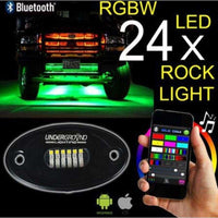 Multicolor RGBW Rock Lights with Bluetooth Phone Control