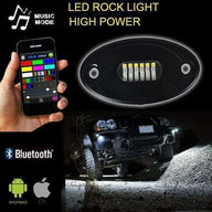 Multicolor RGBW Rock Lights with Bluetooth Phone Control Trucks Underground Lighting 