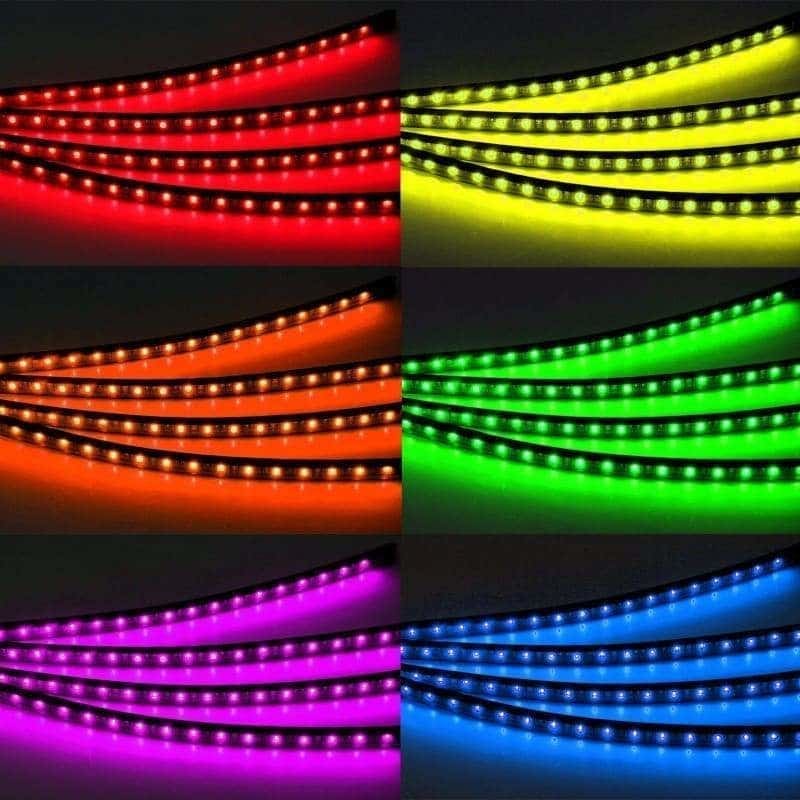 RGB Multi Color LED Strip Light Kit for Additional Interior Lighting ...