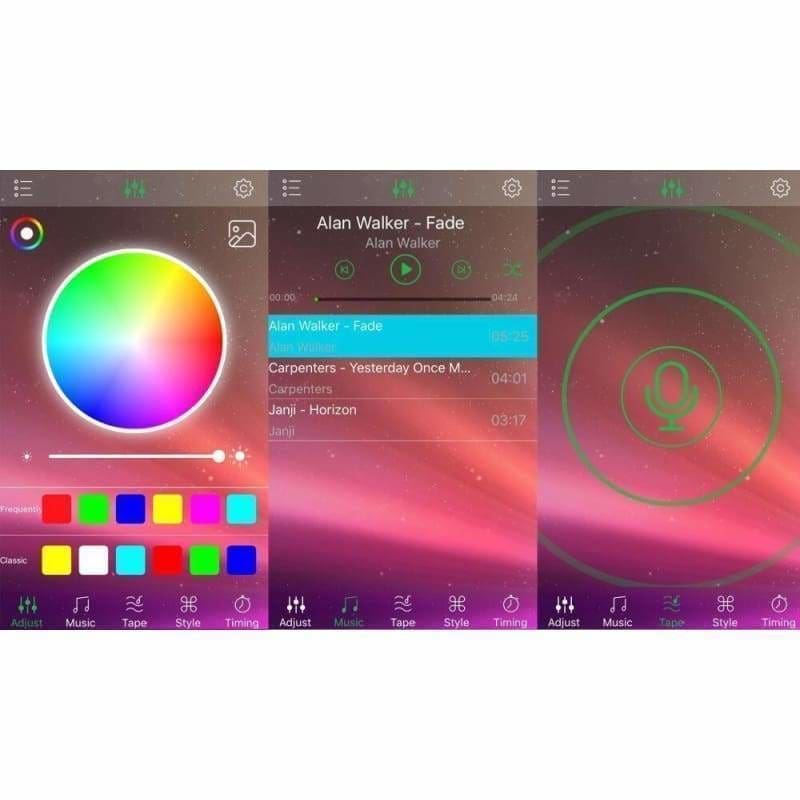 RGB Multi Color LED Strip Light Kit for Additional Interior Lighting with Bluetooth Control